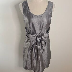 Ya Los Angeles Shimmering Silver Mini Dress